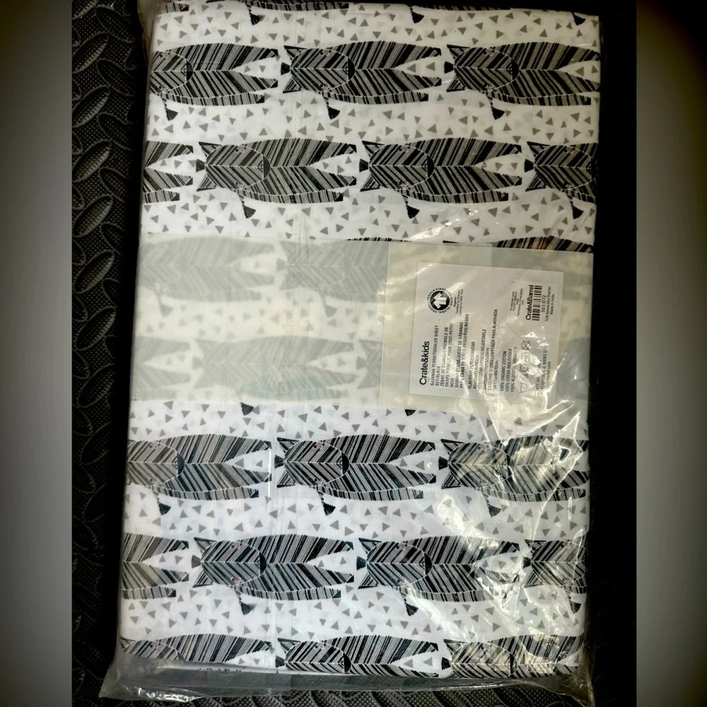 Crate and Barrel Zebra Toddler Sheet set - discontinued!